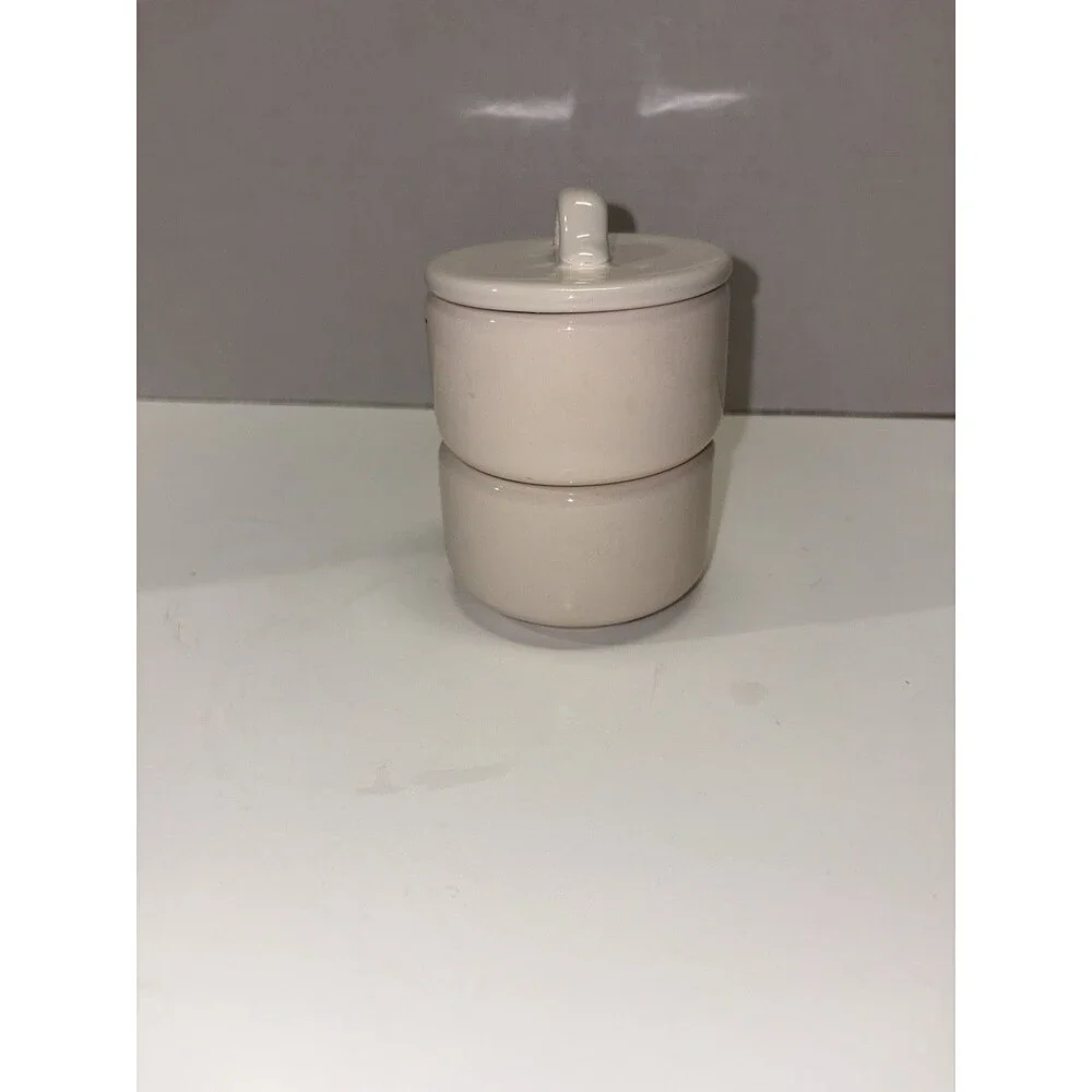 Rae Dunn SALT & PEPPER Ivory Ceramic Stacker Cellar by Magenta